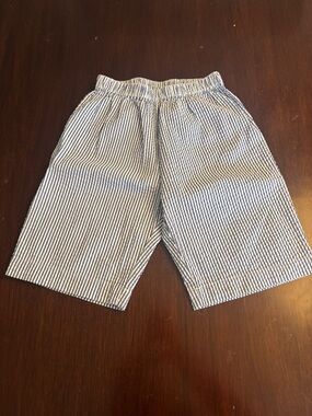Papo d'Anjo Blue and White Striped Kids Shorts